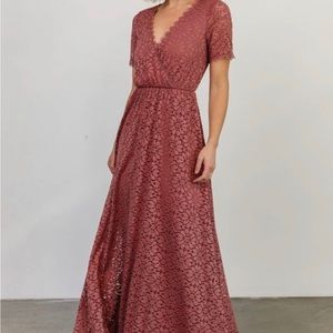 Baltic Born Venice Lace maxi dress L Rose